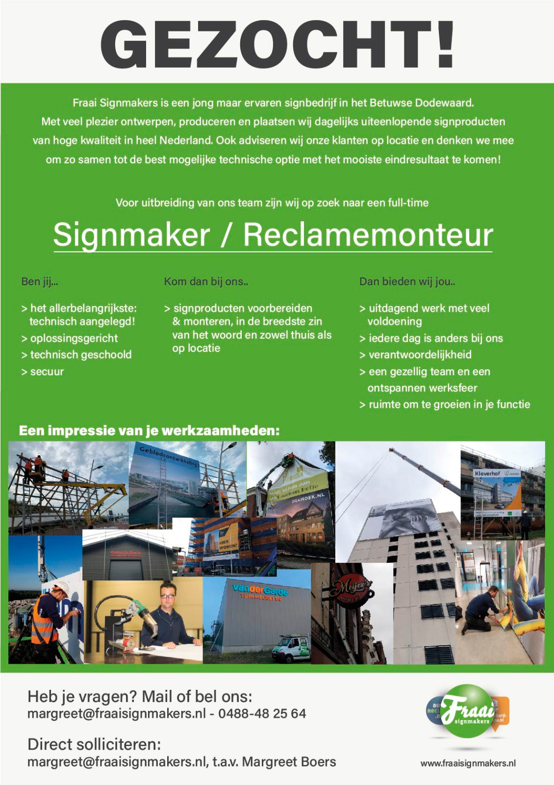 Vacature Monteur